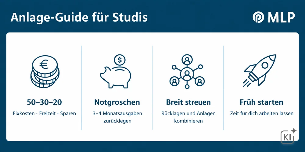 Infografik zum Anlageguide für Studierende