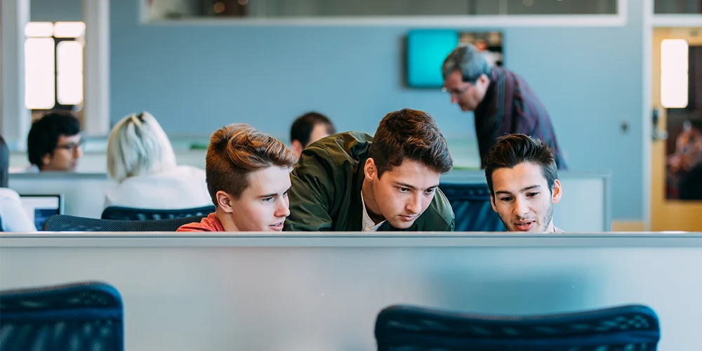 Praktikum, Traineeprogramm oder Volontariat – Wann brauchst du was? / MLP Financify / Drei Studenten machen ein Praktikum